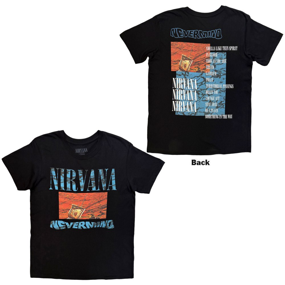 Nirvana - Waves Heren Tshirt - Zwart